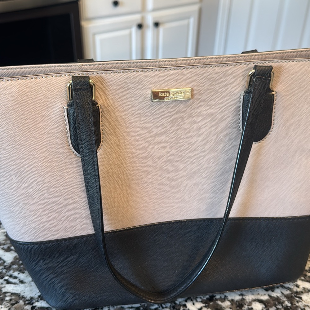 Kate Spade Two-Tone Black and Cream Tote